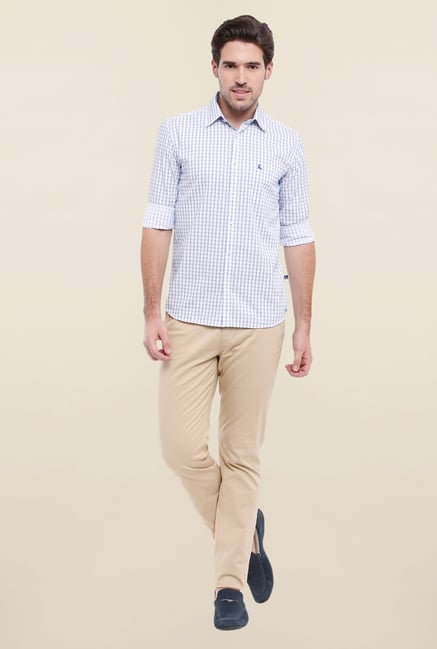 Parx Light Blue Checks Shirt Parx Light Blue Checks Shirt