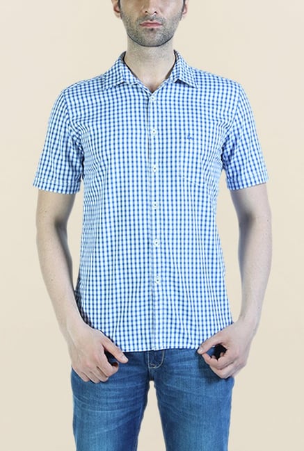 Parx Blue Checks Shirt Parx Blue Checks Shirt