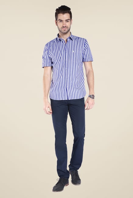 Parx Blue Striped Shirt Parx Blue Striped Shirt