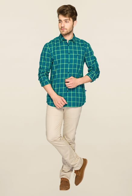 Parx Green Checks Shirt Parx Green Checks Shirt