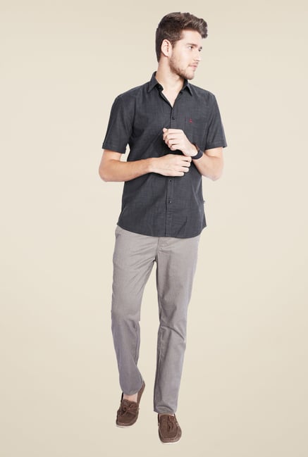 Parx Black Textured Shirt Parx Black Textured Shirt