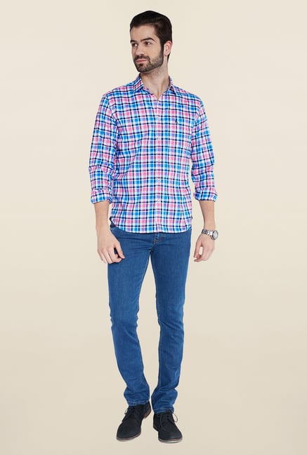 Parx Blue Checks Shirt Parx Blue Checks Shirt