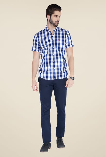 Parx Blue Checks Shirt Parx Blue Checks Shirt
