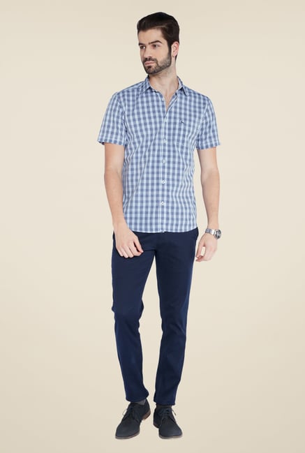 Parx Blue Checks Shirt Parx Blue Checks Shirt