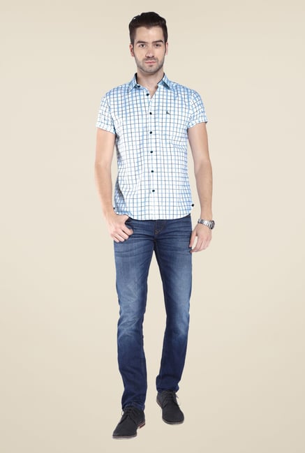 Parx Blue Checks Shirt Parx Blue Checks Shirt