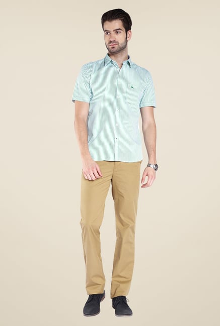 Parx Green Striped Shirt Parx Green Striped Shirt