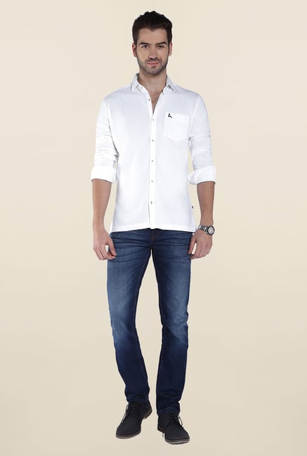 Parx White Solid Shirt Parx White Solid Shirt