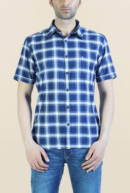 Parx Blue Checks Shirt Parx Blue Checks Shirt