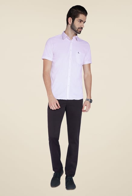Parx Violet Solid Shirt Parx Violet Solid Shirt