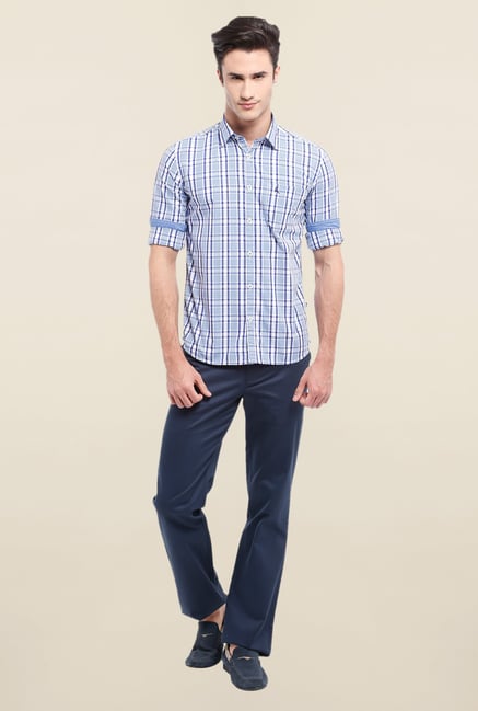 Parx Blue Checks Shirt Parx Blue Checks Shirt