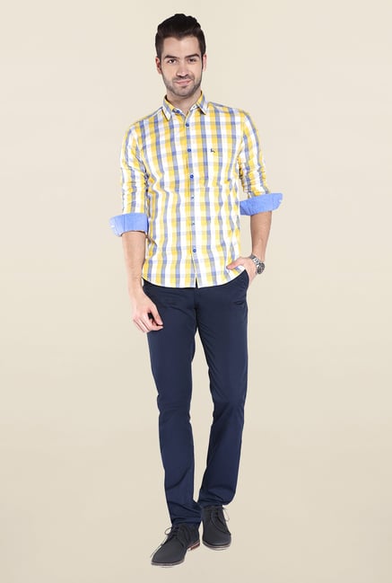 Parx Yellow Checks Shirt Parx Yellow Checks Shirt