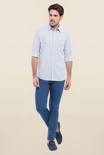 Parx Blue & Grey Checks Shirt Parx Blue & Grey Checks Shirt