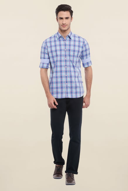 Parx Blue Checks Shirt Parx Blue Checks Shirt