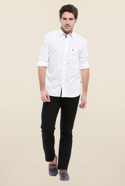 Parx White Printed Shirt Parx White Printed Shirt