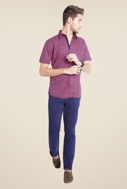 Parx Pink & Blue Checks Shirt Parx Pink & Blue Checks Shirt