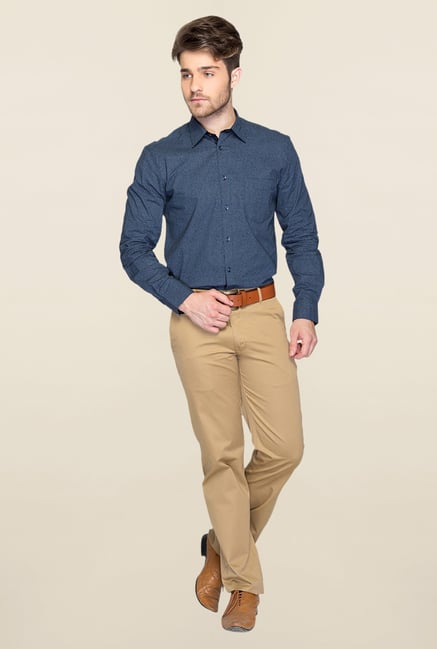 Parx Navy Printed Shirt Parx Navy Printed Shirt