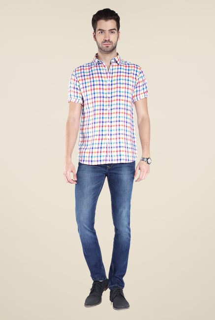 Parx Multicolor Checks Linen Shirt Parx Multicolor Checks Linen Shirt