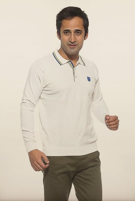 Spykar Ivory Solid T shirt Spykar Ivory Solid T shirt