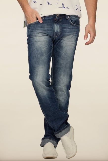 Spykar Blue Slim Fit Denim Jeans Spykar Blue Slim Fit Denim Jeans