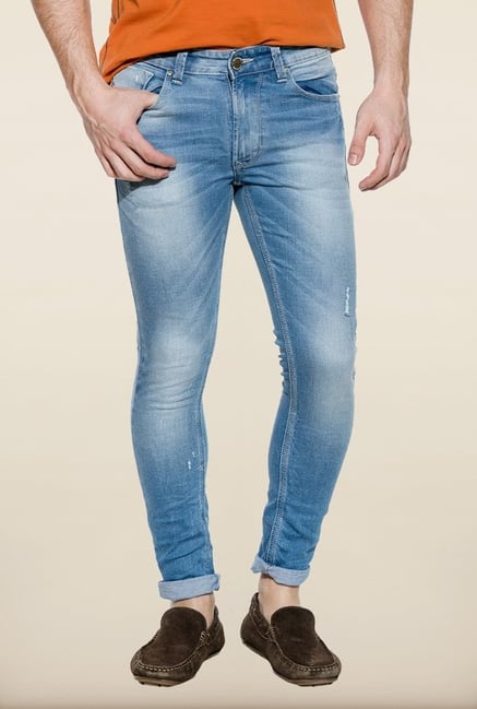 Spykar Light Blue Low Rise Skinny Fit Jeans Spykar Light Blue Low Rise Skinny Fit Jeans