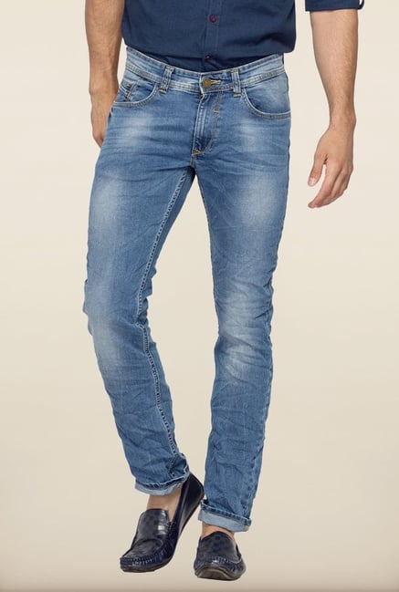 Spykar Light Blue Washed Slim Fit Jeans Spykar Light Blue Washed Slim Fit Jeans
