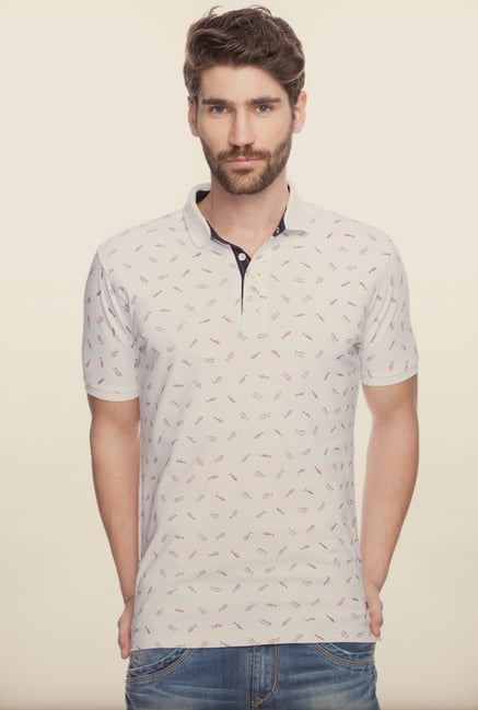 Spykar Beige Cotton T shirt Spykar Beige Cotton T shirt