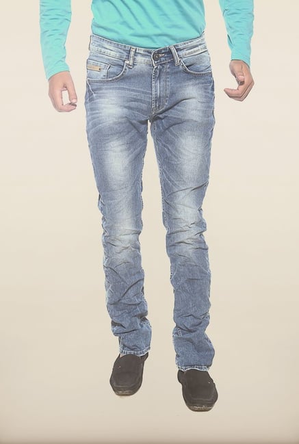 Spykar Blue Washed Low Rise Slim Fit Denim Jeans Spykar Blue Washed Low Rise Slim Fit Denim Jeans