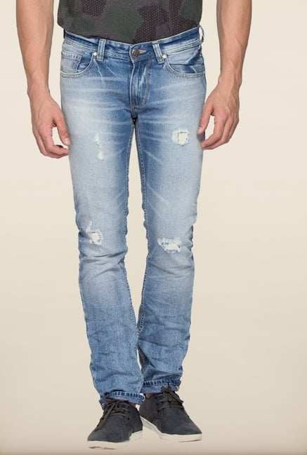 Spykar Light Blue Denim Skinny Fit Jeans Spykar Light Blue Denim Skinny Fit Jeans