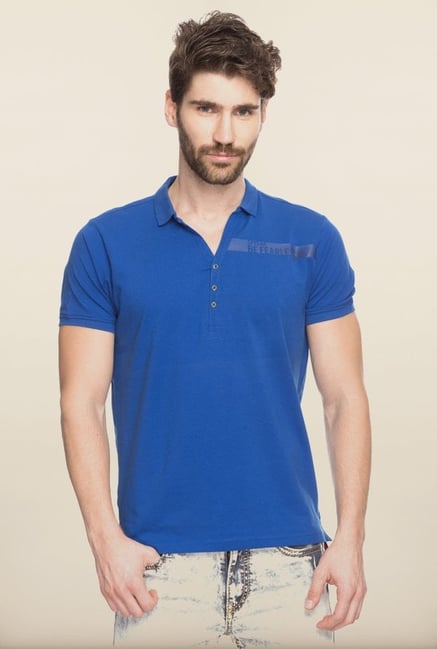 Spykar Royal Blue Polo T shirt Spykar Royal Blue Polo T shirt