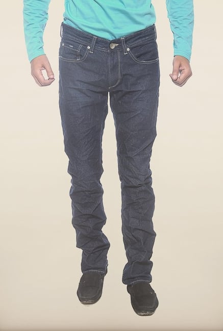 Spykar Dark Blue Denim Slim Fit Jeans Spykar Dark Blue Denim Slim Fit Jeans