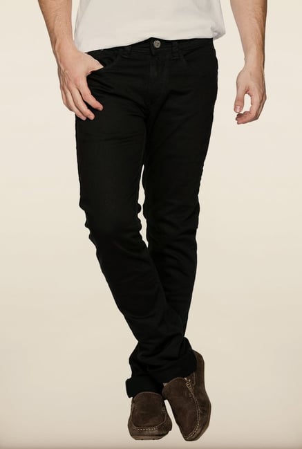 Spykar Black Washed Slim Fit Jeans Spykar Black Washed Slim Fit Jeans