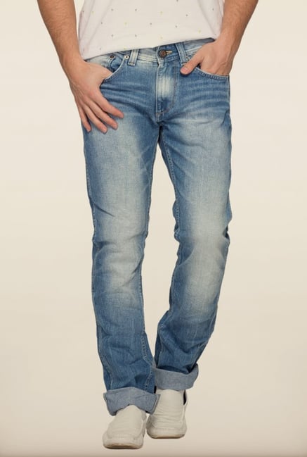 Spykar Blue Low Rise Slim Fit Denim Jeans Spykar Blue Low Rise Slim Fit Denim Jeans