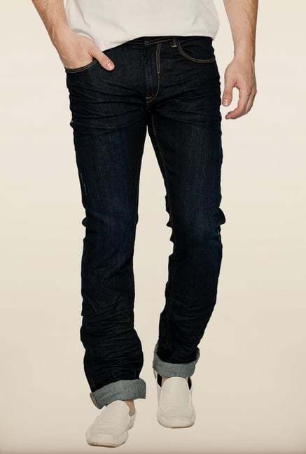 Spykar Dark Blue Low Rise Slim Fit Jeans Spykar Dark Blue Low Rise Slim Fit Jeans