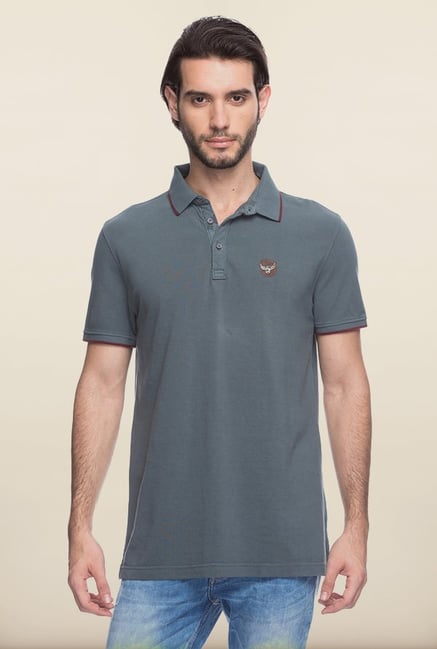 Spykar Olive Polo T shirt Spykar Olive Polo T shirt