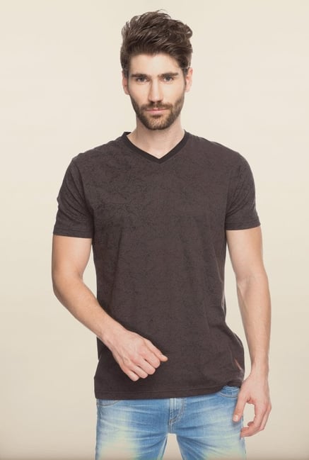 Spykar Brown Printed T shirt Spykar Brown Printed T shirt
