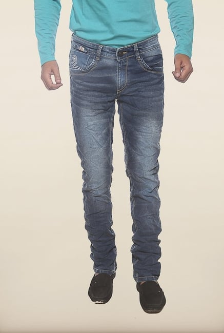Spykar Blue Washed Denim Jeans Spykar Blue Washed Denim Jeans