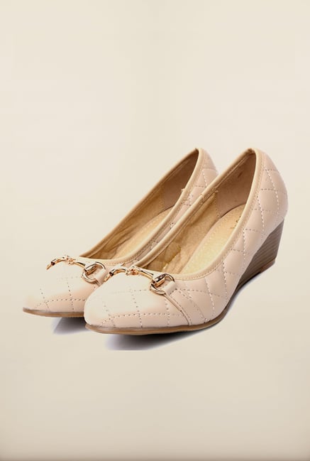 Tresmode Tbuck Beige Pump Wedges Tresmode Tbuck Beige Pump Wedges