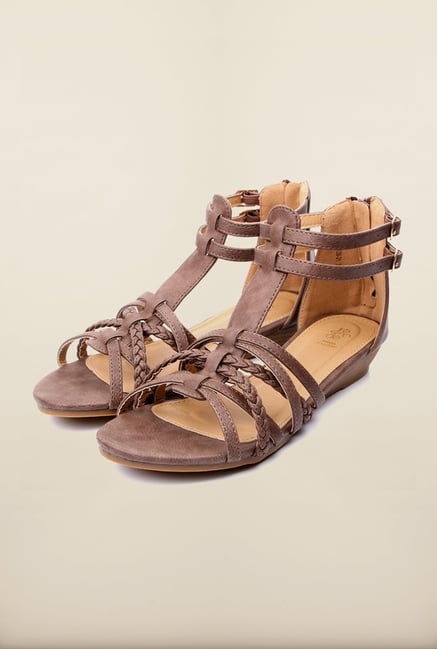 Tresmode Mesan Brown Flat Sandals Tresmode Mesan Brown Flat Sandals