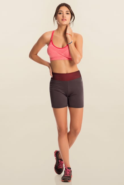 Pretty Secrets Grey Solid Workout Shorts Pretty Secrets Grey Solid Workout Shorts