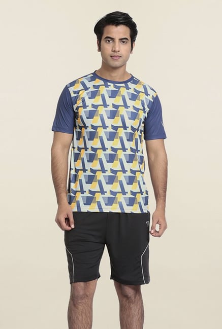 Seven Blue and Yellow Block T-Shirt Seven Blue and Yellow Block T-Shirt