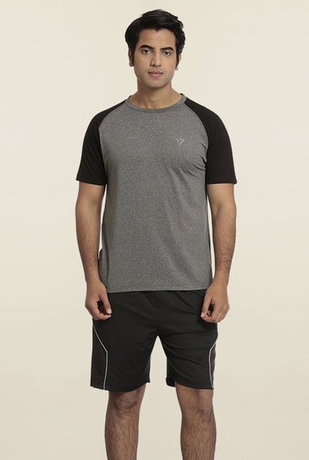 Seven Grey & Black Solid T-Shirt Seven Grey & Black Solid T-Shirt