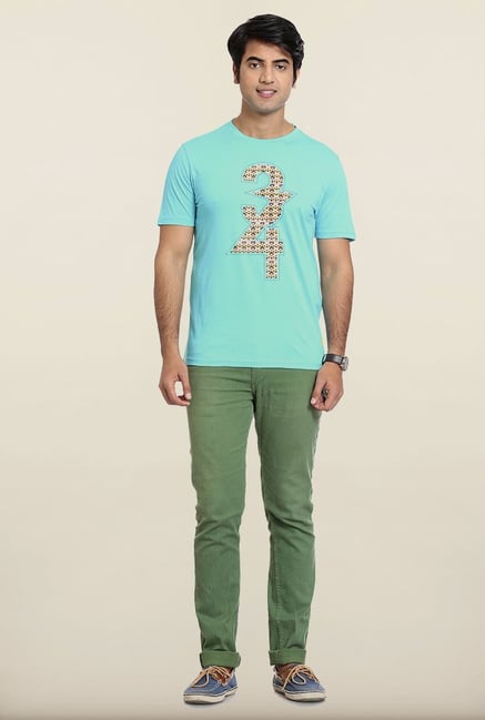 Seven Aqua Printed T-Shirt Seven Aqua Printed T-Shirt