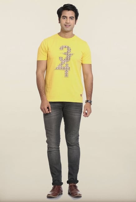 Seven Yellow Printed T-Shirt Seven Yellow Printed T-Shirt