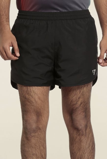 Seven Black Polyester Sports Shorts Seven Black Polyester Sports Shorts