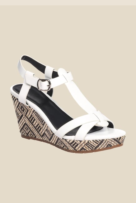 Pavers England White Ankle Strap Wedges Pavers England White Ankle Strap Wedges