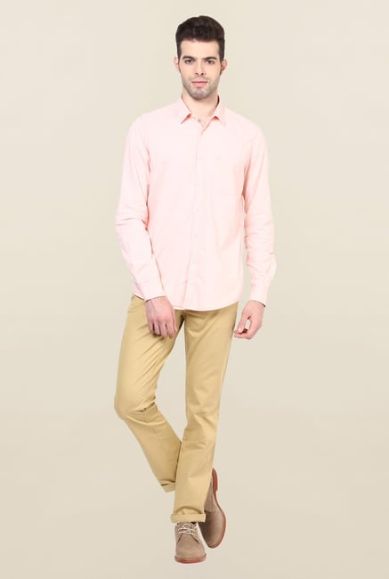 Turtle Pink Textured Casual Shirt Turtle Pink Textured Casual Shirt