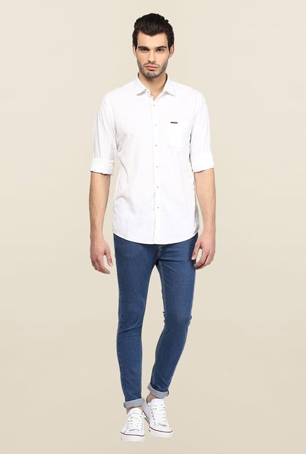 Turtle White Striped Casual Shirt Turtle White Striped Casual Shirt