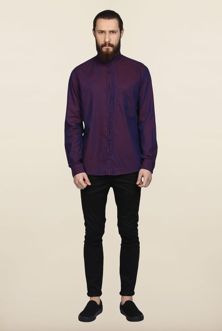 Turtle Purple Solid Casual Shirt Turtle Purple Solid Casual Shirt