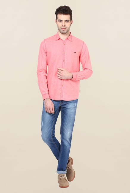 Turtle Pink Solid Casual Shirt Turtle Pink Solid Casual Shirt