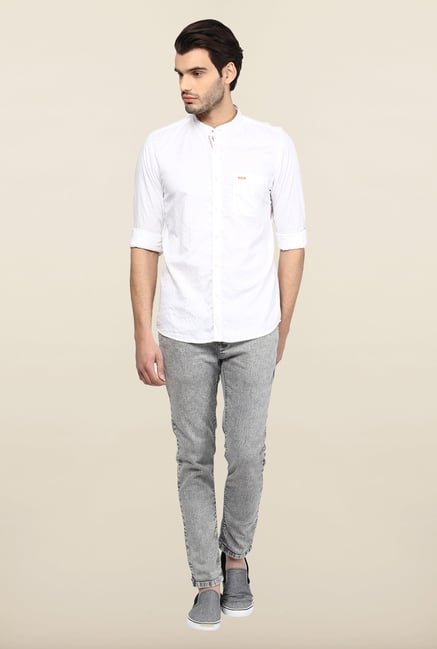 Turtle White Striped Casual Shirt Turtle White Striped Casual Shirt